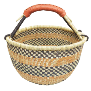 Afrikanische Korbtasche, robuste Tasche aus Steppengras (D:40)