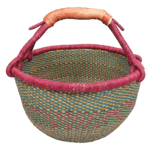 Afrikanische Korbtasche, robuste Tasche aus Steppengras (D:45)