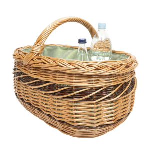 Einkaufskorb Handkorb Weide Korb gefüttert (51x35x25/36)