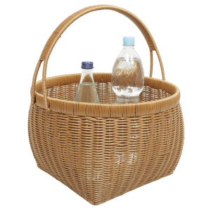 Einkaufskorb Handkorb Polyrattan Korb gefüttert (D:37cm)