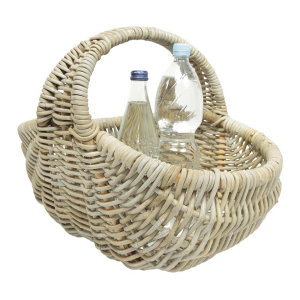 Einkaufskorb Handkorb ungefüttert Korb aus Rohr (50x36x19/40)