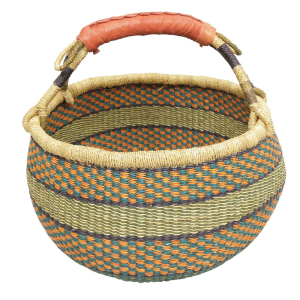 Afrikanische Korbtasche, robuste Tasche aus Steppengras (D:36)