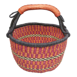 Afrikanische Korbtasche, robuste Tasche aus Steppengras (D:40)
