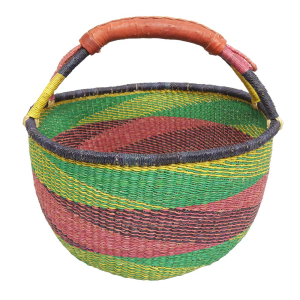 Afrikanische Korbtasche, robuste Tasche aus Steppengras (D:38)