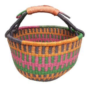 Afrikanische Korbtasche, robuste Tasche aus Steppengras (D:38)