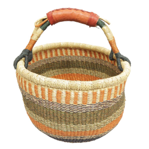 Afrikanische Korbtasche, robuste Tasche aus Steppengras (D:38)