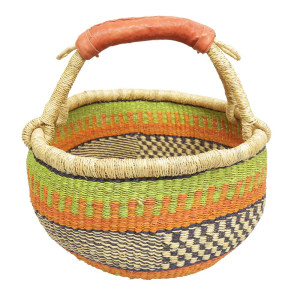 Afrikanische Korbtasche, robuste Tasche aus Steppengras (D:38)